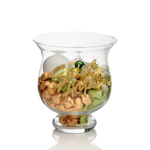 1300g Clear Glass Bowl Christmas Chocolate Gift Arrangement Patchi