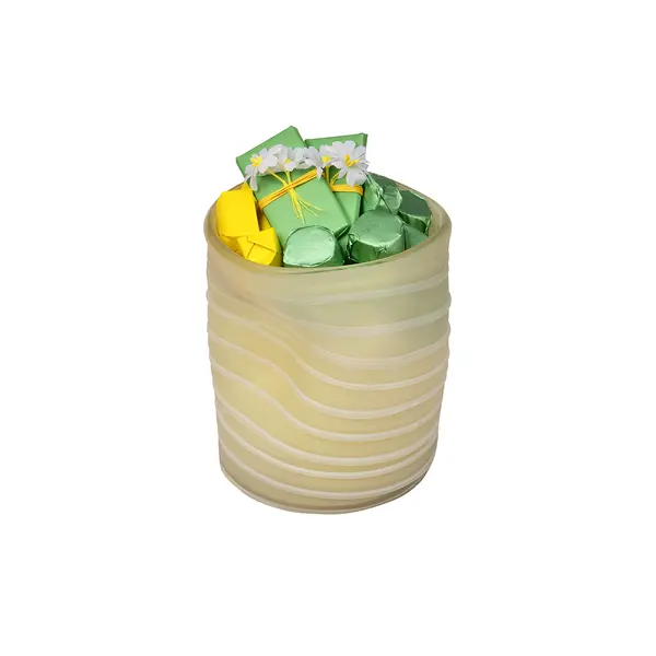 400g Matte Yellow Glass Bowl, Spring Chocolate Arrangement 