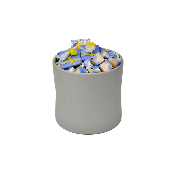 550g Grey Ceramic Bowl, Spring Chocolate Arrangement 