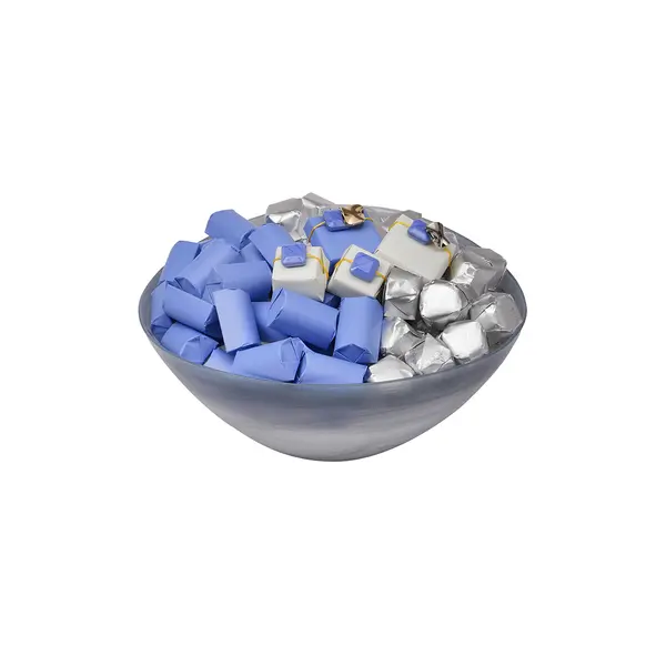 1200g Grey Colored Glass Bowl, Spring Chocolate Arrangement 