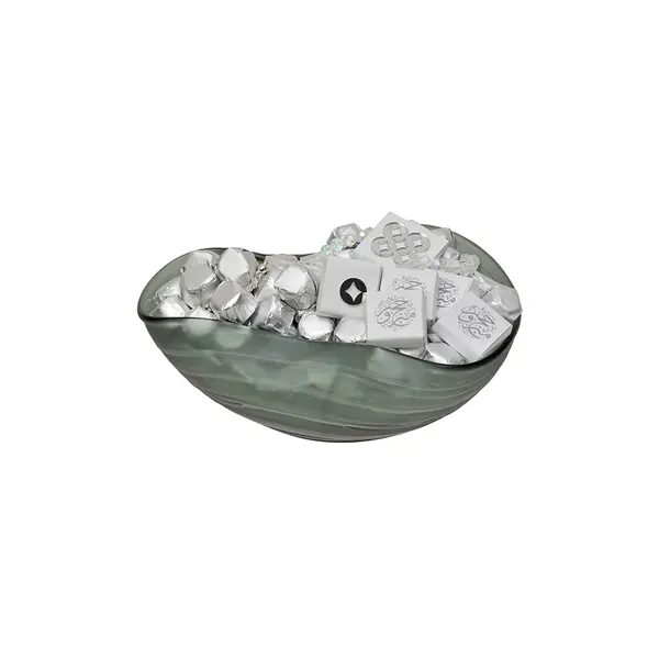850g Blue Colored Glass Bowl, Hajj Collection