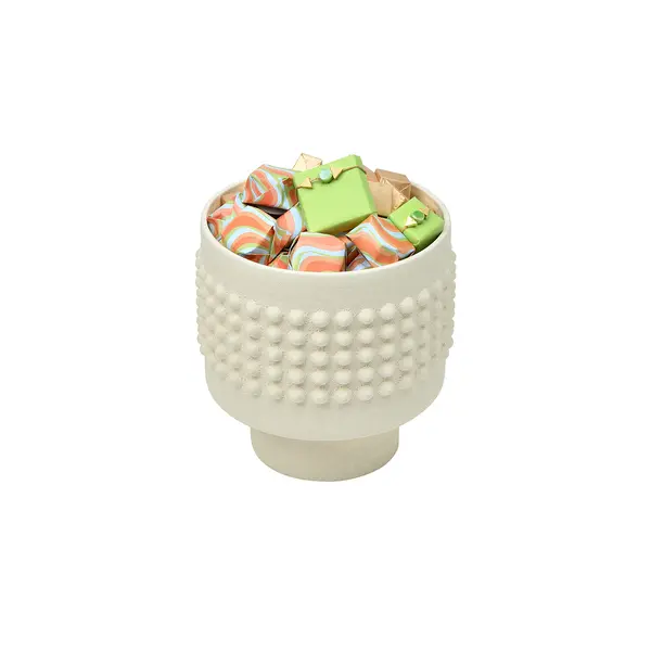 450g Cream Ceramic Bowl, Summer  Chocolate Arrangement