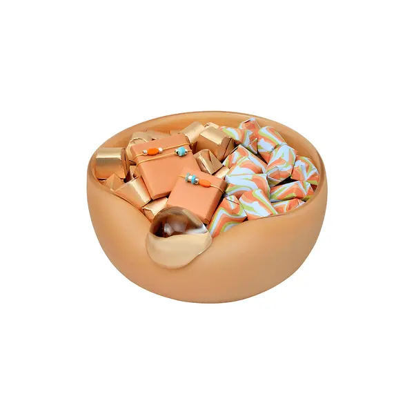 850g Colored Glass Bowl, Summer Chocolate Arrangement