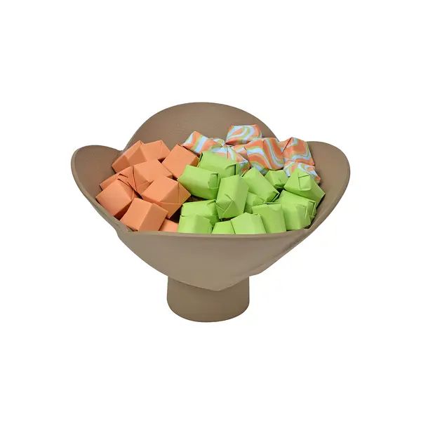 750g Flower Shaped Metal Bowl, Summer Chocolate Arrangement