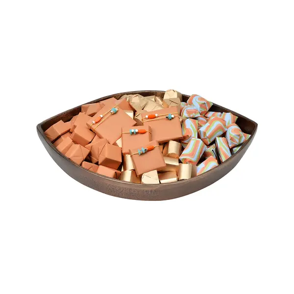 1350g Wide Metal Bowl, Summer Chocolate Arrangement