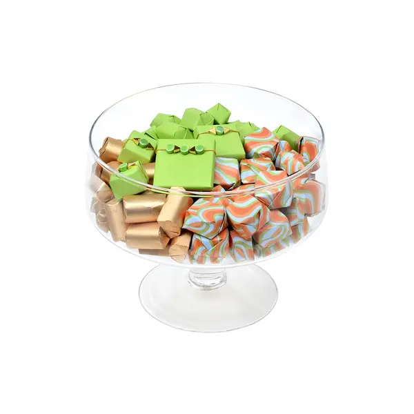1250g Footed Glass Bowl, Summer Chocolate Arrangement