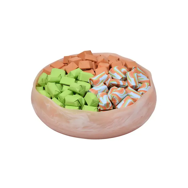 1200g Wide Resine Bowl, Summer Chocolate Arrangement
