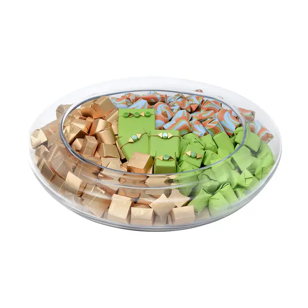 2700g Double Glass Bowl, Summer Chocolate Arrangement