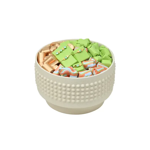 1350g White Ceramic Bowl, Summer Chocolate Arrangement