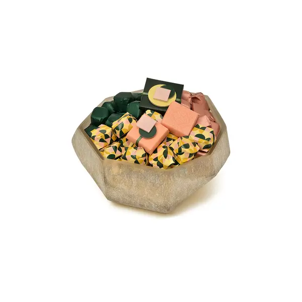 750g, Beige Colored Bowl, Fall Chocolate Arrangement 