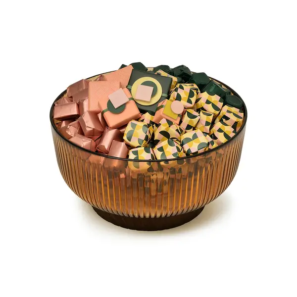1600g, Yellow Glass Bowl, Fall Chocolate Arrangement