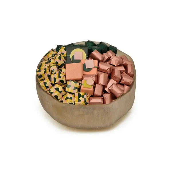 1400g, Beige Colored Bowl, Fall Chocolate Arrangement