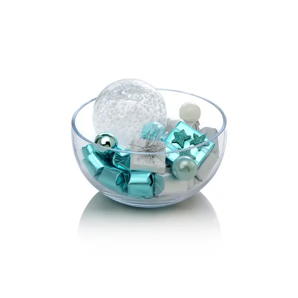 650g Clear Glass Bowl, Christmas Chocolate Arrangement