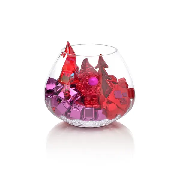 1250g Clear Glass Bowl, Christmas Chocolate Arrangement