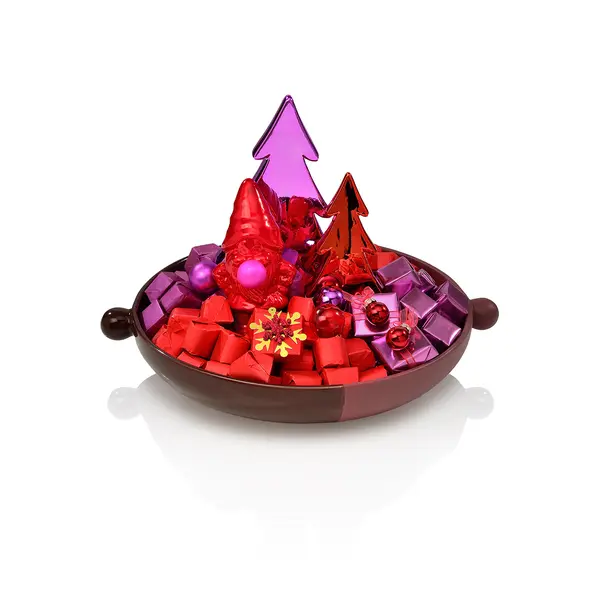 1650g Wide Colored Ceramic Bowl, Christmas Chocolate Arrangement