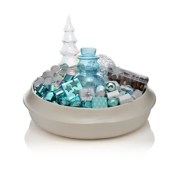 2200g  White Ceramic Centerpiece, Christmas Chocolate Arrangement