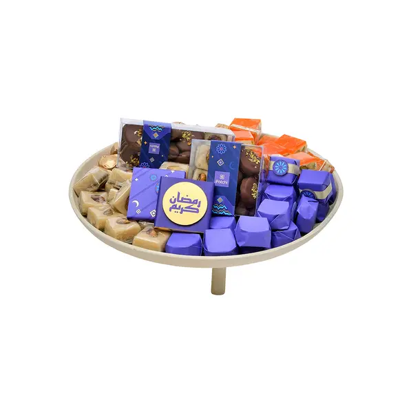 1450g, Footed Metal tray, Ramadan Chocolate Arrangement