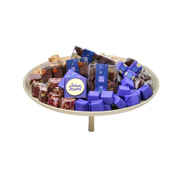 2650g, Footed Metal tray, Ramadan Chocolate Arrangement