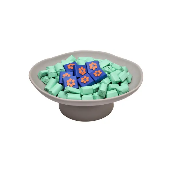 1350g, Footed Ceramic Bowl, Spring Chocolate Arrangement