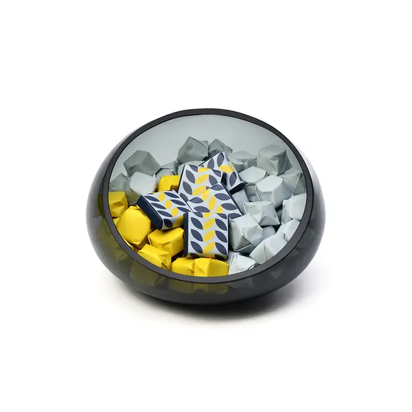 800g, Black colored glass bowl, Fall Collection