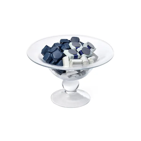1300g, Footed white clear glass bowl, Fall Collection