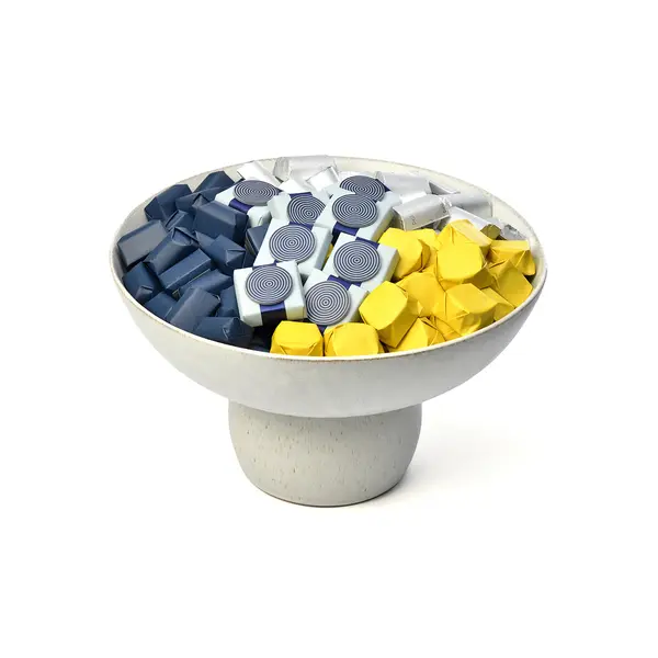 1600g, White footed ceramic bowl, Fall Collection