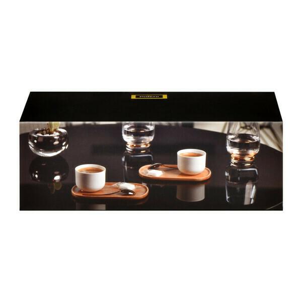 Espresso cups and trays gift with 180g of chocolate