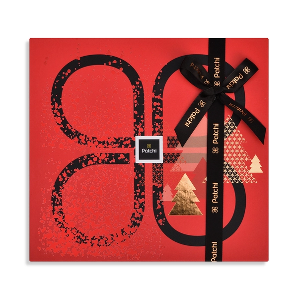 Box of 25 Pieces Christmas Tree Red Design Chocolate Gift