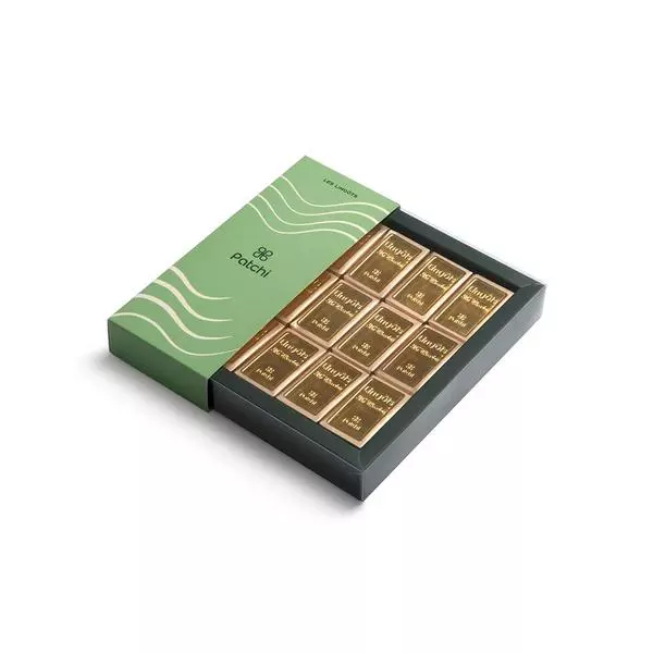 Box of 15 Pieces of Milk Chocolate with Praliné, Les Lingôts.