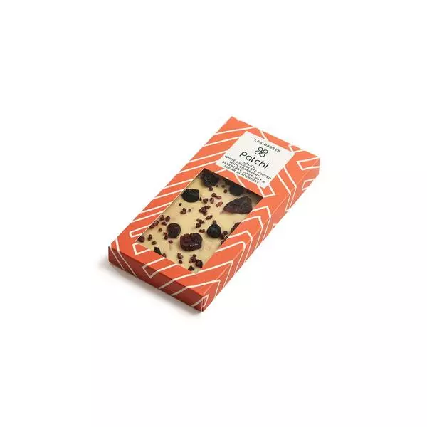 White Chocolate Bar With Cranberry, Blueberry, Hazelnut, & Blackberry Sugar, Délice, 120g