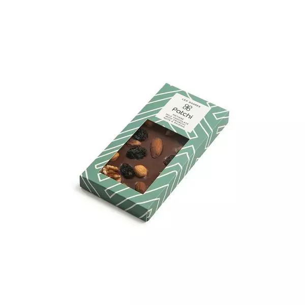 Milk Chocolate Bar With Crunchy Nuts & Raisins, Métisse, 120g