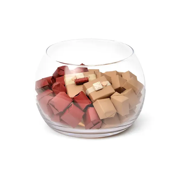 800g Clear Glass Bubble Bowl, Eid Arrangement
