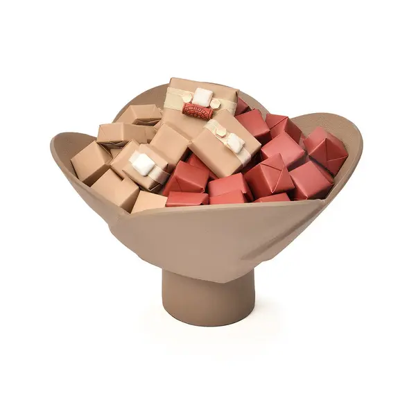 1150g Flower Shaped Metal Bowl, Eid Arrangement