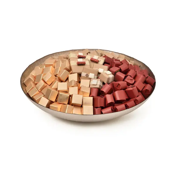 3150g Colored Glass Round Tray, Eid Arrangement