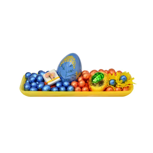 600g Yellow Resin Tray, Easter Arrangement