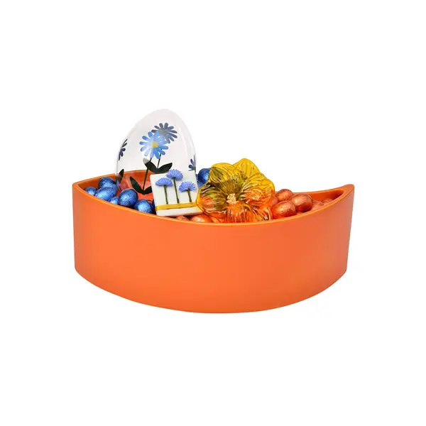 600g Orange Ceramic Tray, Easter Arrangement