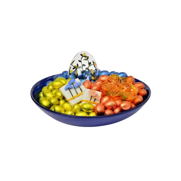 1400g Blue Ceramic Tray, Easter Arrangement