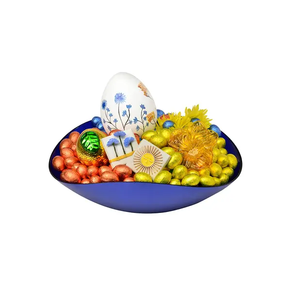 1750g Colored Glass Bowl, Easter Arrangement