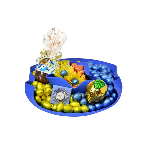 1400g Blue Ceramic Bowl, Easter Arrangement