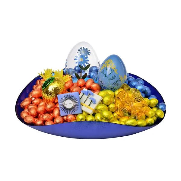 2650g Colored Glass Bowl, Easter Arrangement