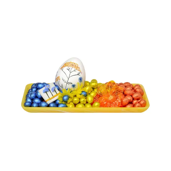 1000g Yellow Resin Tray, Easter Arrangement