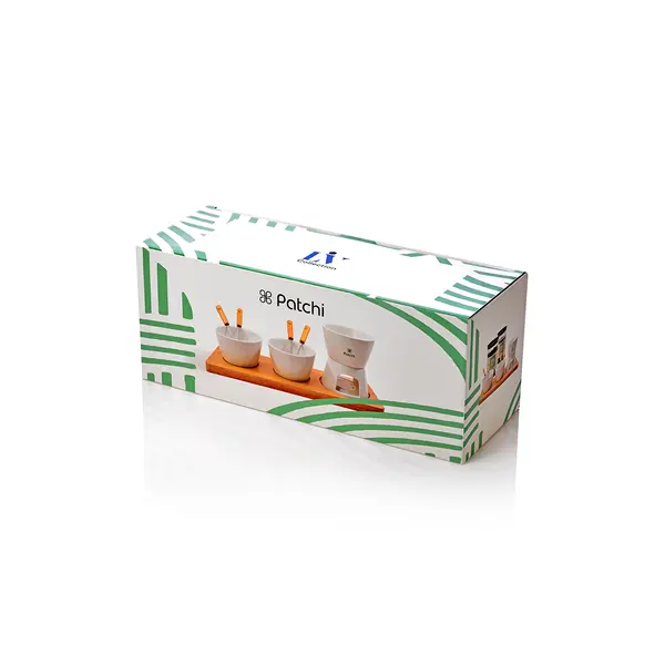 Chocolate Fondue Set with two boxes of Les Rondelles, Liv Collection