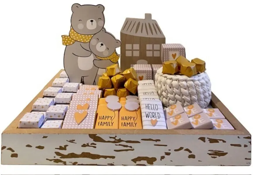 1814g Charming Newborn Chocolate Tray