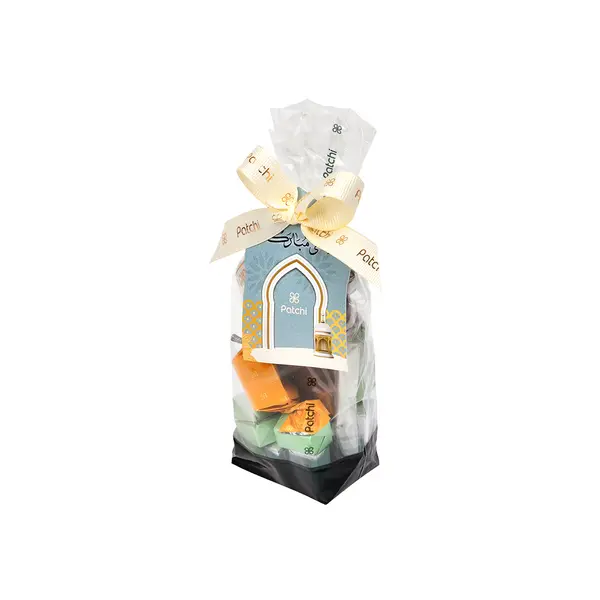 Bag Of 155g Milk Chocolate Pieces With Cookies and Dates, Adha Chocolate Gift