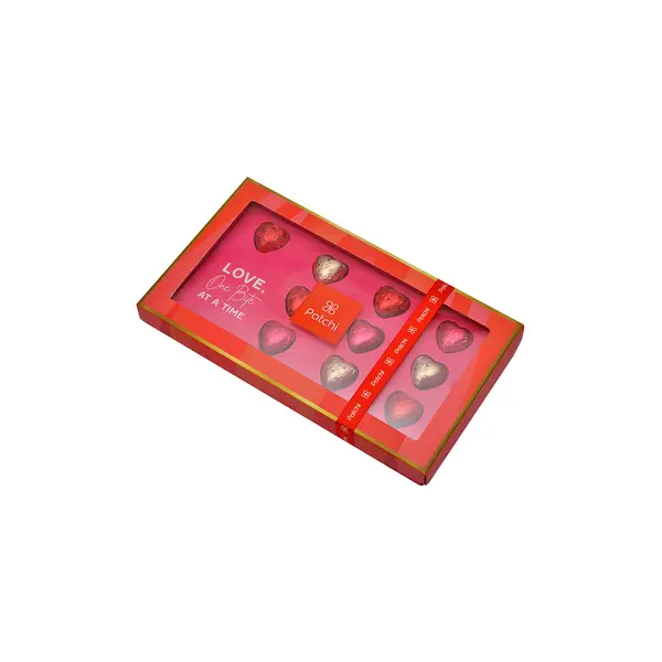 Love Box of 10 Chocolate Hearts, Valentine's Collection