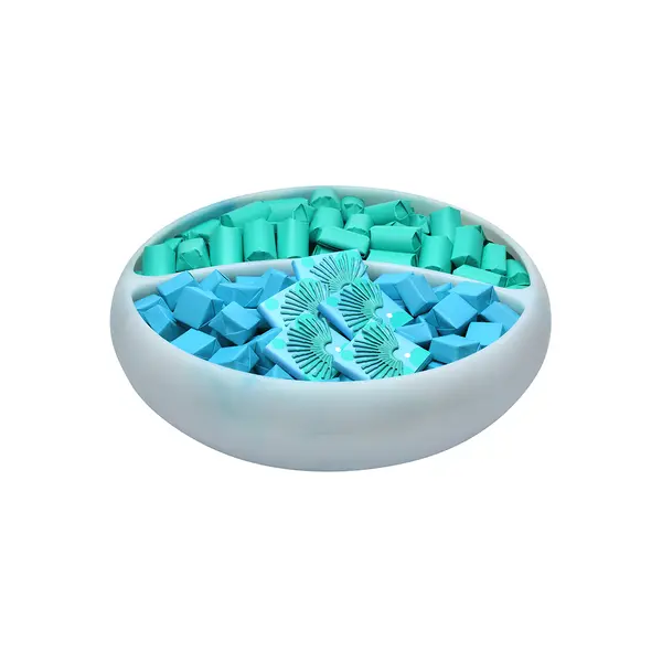 1735g, Partitioned Resin Bowl, Summer Chocolate Arrangement 