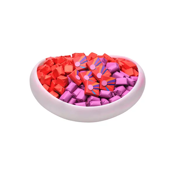 1750g, White Resin Bowl, Summer Chocolate Arrangement 