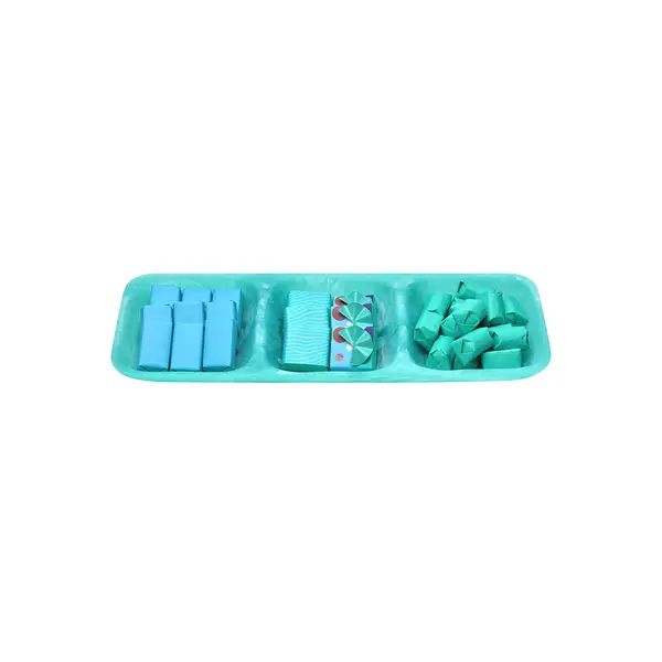 485g, Partitioned Resin Tray, Summer Chocolate Arrangement 