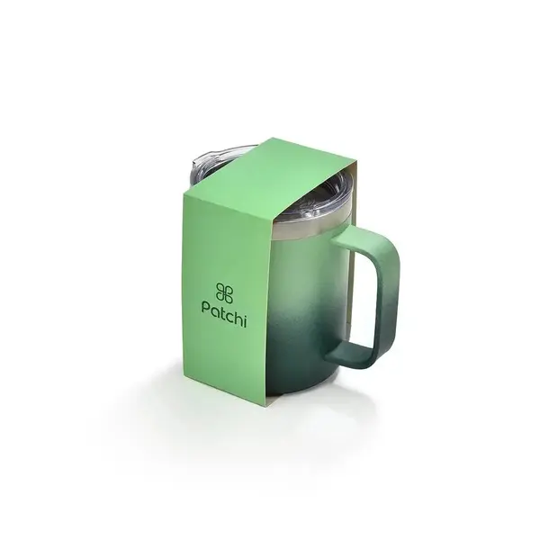 115g Short Green Ombre Stainless Steel Mug Accompanied By 12 Pieces of Chocolate