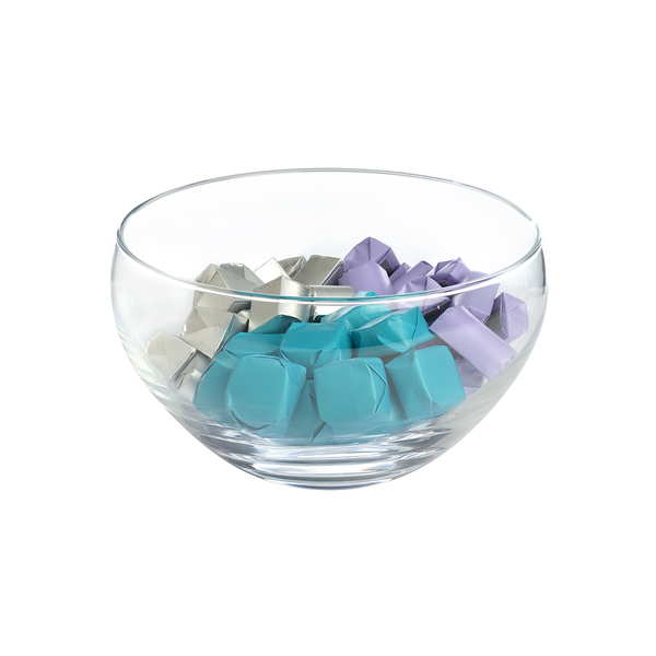 850g Flared Clear Glass Bowl, Chocolate Arrangement